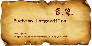 Buchman Margaréta névjegykártya